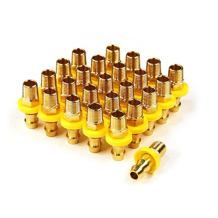 Primefit 3/8" Push On Barb to 1/4" Male Hose End, 25PCS HRK38P14M-B25-P